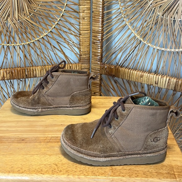 Ugg Kids Classic Neumel II Unlined Chestnut Lace Up Boots - Size 2 - Picture 3 of 13